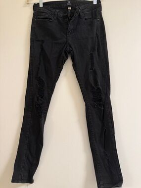 Just Black Women's Distressed Skinny Jeans - Black